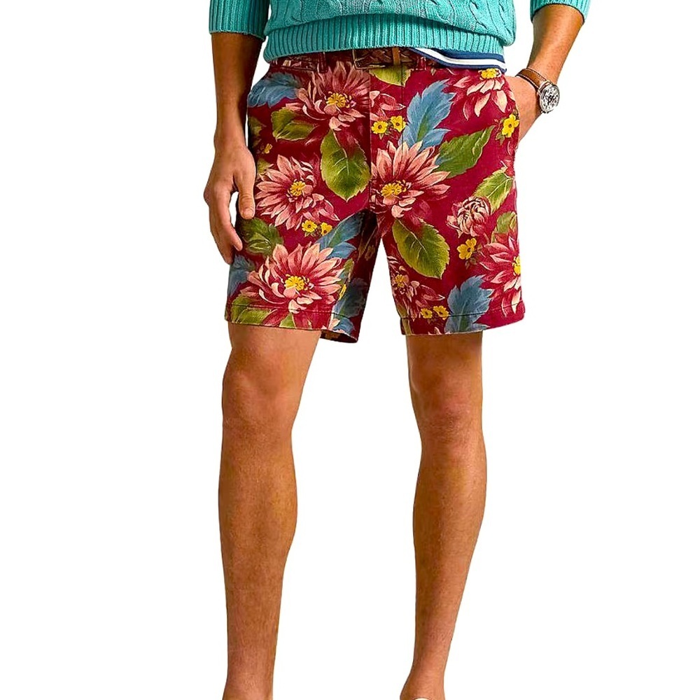Polo Ralph Lauren Classic Fit Floral Twill 8" Inseam Shorts Size 38
